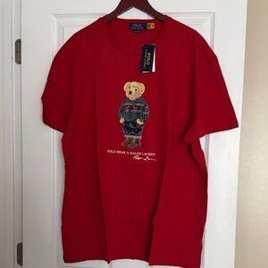 Polo by Ralph Lauren Red T-Shirt with Bear Graphic